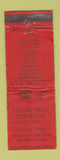Matchbook Cover - Studer Fruit Wathena KS low phone # WORN