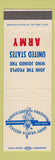 Matchbook Cover - US Army Recruiting 1975 Bicentennial  Everett WA