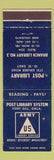 Matchbook Cover - Post Library System Army Fort Sill OK