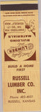 Matchbook Cover - Russell Lumber Co Russell KS