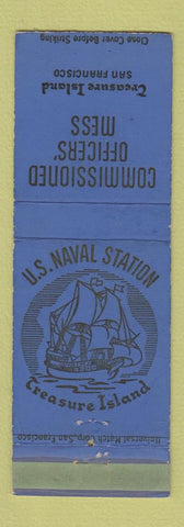 Matchbook Cover - Officers' Mess Treasure Island San Francisco CA BLUE WEAR
