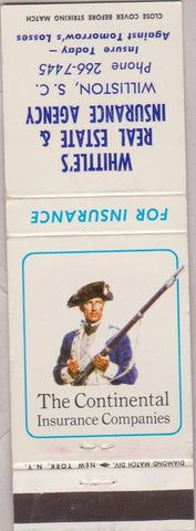 Matchbook Cover - Whittle's Real Estate Williston SC