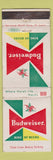 Matchbook Cover - Budweiser Beer WEAR
