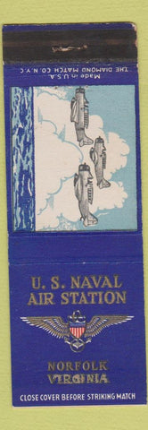 Matchbook Cover - US Naval Air Station Norfolk VA
