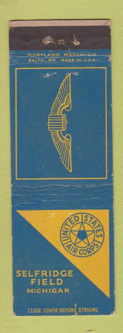 Matchbook Cover - Selfridge Field Air Corps Military WEAR