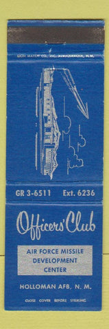 Matchbook Cover - Officers' Club Holloman Air Force Base NM