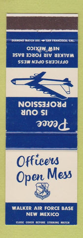 Matchbook Cover - Oifficers Open Mess Walker Air Force Base NM