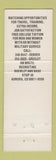 Matchbook Cover - Colorado Air National Guard WEAR