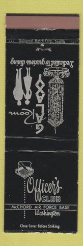 Matchbook Cover - Officer's Club McChord Air Force Base WA
