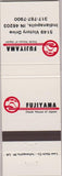 Matchbook Cover - Fujiyama Japanese Steak House Indianapolis IN