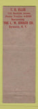 Matchbook Cover - LW Singer Educational Publishing Books Syracuse NY