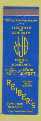 Matchbook Cover - Reiber's Restaurant Elmsford NY