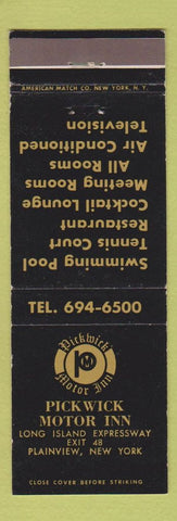 Matchbook Cover - Pickwick Motor Inn Plainview NY