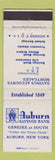 Matchbook Cover - Auburn Savings Bank NY