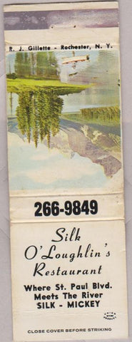 Matchbook Cover - Silk O'Loughlin's Restaurant NO TOWN WORN
