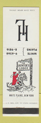 Matchbook Cover - Hunter's Lodge White Plains NY