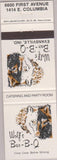 Matchbook Cover - Wolf's BBQ Evansville IN