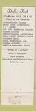 Matchbook Cover - Delhi Tech College Delhi NY