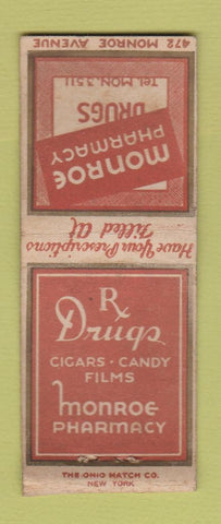 Matchbook Cover - Monroe Drug Store Baltimore? BOBTAIL