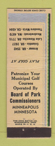 Matchbook Cover - Board of Park Commissioners Minneapolis MN