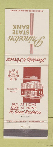 Matchbook Cover - Princeton State Bank MN