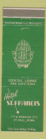 Matchbook Cover - Hotel St Francis St Paul MN