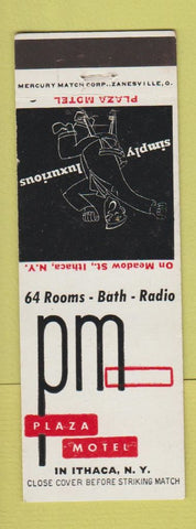 Matchbook Cover - Plaza Motel Ithaca NY