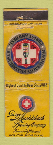 Matchbook Cover - Muehlebach's Pilsner Beer Kansas City MO WORN