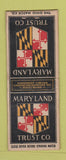 Matchbook Cover - Maryland Trust Baltimore MD OHIO MATCH LONG BOBTAIL