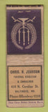 Matchbook Cover - Chris Johnson Funeral Baltimore MD STAR MATCH WORN BOBTAIL