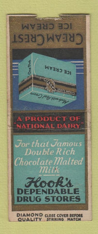 Matchbook Cover - Cream Crest Ice Cream DQ BOBTAIL