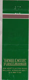 Matchbook Cover - Thomas Digges Furniture Ballwin MO