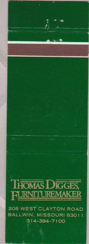Matchbook Cover - Thomas Digges Furniture Ballwin MO