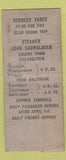 Matchbook Cover - Ericsson Line Cruise Baltimore Philadelphia DQ BOBTAIL WORN