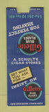 Matchbook Cover - Gillette Razor Blades A Schulte Cigar BOBTAIL