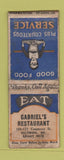 Matchbook Cover Gabriel's Restaurant Baltimore MD girlie STAR MATCH BOBTAIL WORN