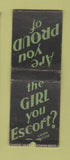 Matchbook Cover - Lorraine Hair Nets BOBTAIL WEAR girlie #1