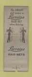 Matchbook Cover - Lorraine Hair Nets BOBTAIL WEAR girlie #1
