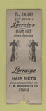 Matchbook Cover - FW Woolworth Lorraine Hair Net girlie BOBTAIL #2