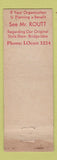 Matchbook Cover - Routts Milwaukee WI Women's Clothes WEAR