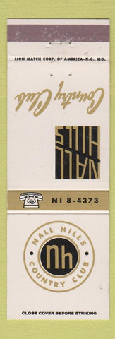 Matchbook Cover - Nall Hills Country Club Overland Park KS