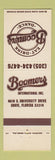 Matchbook Cover - Boomers Restaurant Davie FL