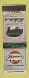 Matchbook Cover - Pig Sandwich Lunch BBQ