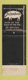 Matchbook Cover - Pig Sandwich Lunch BBQ
