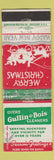 Matchbook Cover - Gullin Bois Cleaners Rockford IL Christmas