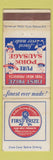 Matchbook Cover - First Prize Pork Sausage Meat Albany NY WORN