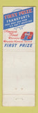 Matchbook Cover - First Prize Pork Sausage Meat Albany NY WORN