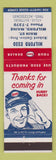 Matchbook Cover - Esso Oil Gas Milford ME Atlas Batteries