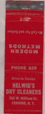 Matchbook Cover - Helwig's Dry Cleaners Corning NY