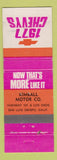 Matchbook Cover - 1977 Chevrolet Kimball Motors San Luis Obispo CA WEAR